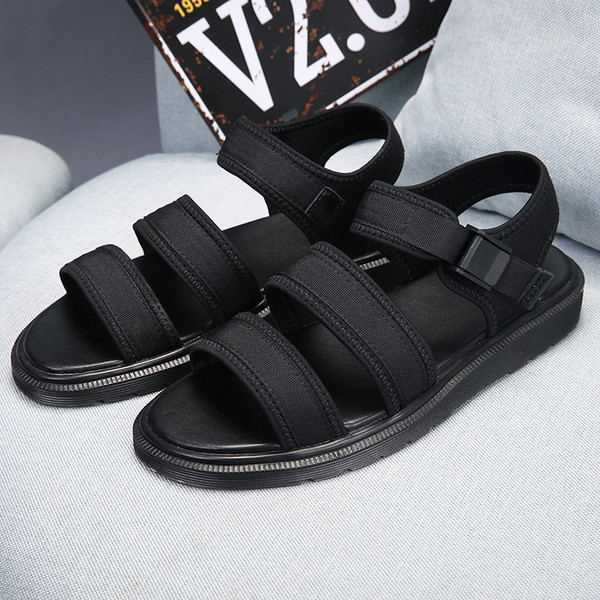 Κομψή σανδάλια με κόκκινο, μπλε και μαύρο - unisex