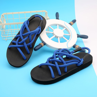 Мъжки сандали с преплитащи се каишки в няколко цвята