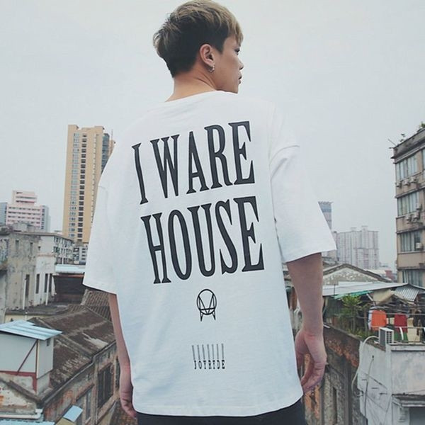 πουκάμισο Αθλητισμός ανδρών σε λευκό, πορτοκαλί και μαύρο χρώμα με την επιγραφή στο πίσω μέρος