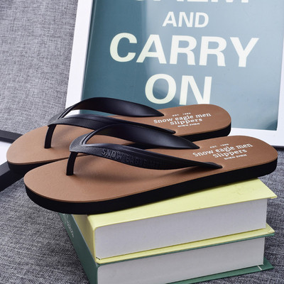 Ανδρικά, παντόφλες παραλία σε γήινα χρώματα