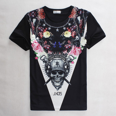 Ενδιαφέρουσες καμουφλάζ των νέων T-shirts με ενδιαφέρον floral, Emoticons και άλλες σχετικές εκτυπώσεις 3D μοντέλο της «μπουκάλι