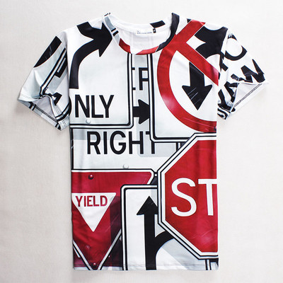 Ενδιαφέρουσες καμουφλάζ των νέων T-shirts με ενδιαφέρον floral, Emoticons και άλλες σχετικές εκτυπώσεις 3D μοντέλο της «μπουκάλι