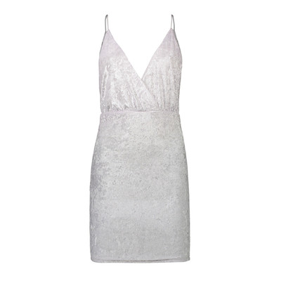 Μεγάλη κυρίες κοντό φόρεμα με λεπτές τιράντες - 2 χρώματα