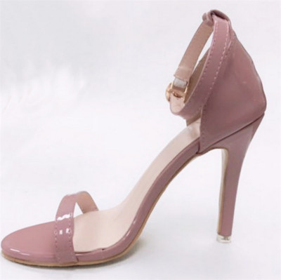 Οι γυναίκες ανοικτά παπούτσια με ψηλά τακούνια και αγκράφα στο αστράγαλο - 4 χρώματα