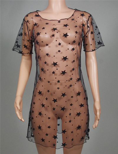 Μεγάλη παραλία αστέρια διαφανή καύση