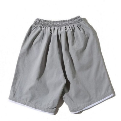 περιστασιακά σορτς των ανδρών - ελαστικό σε μαύρο και γκρι