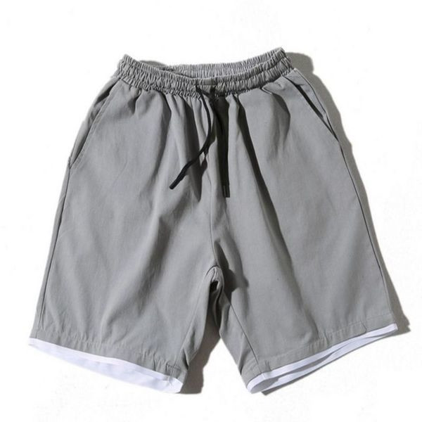 περιστασιακά σορτς των ανδρών - ελαστικό σε μαύρο και γκρι