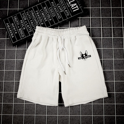 Σορτς αντρικά σε λευκό και κόκκινο με ελαστικές συνδέσεις