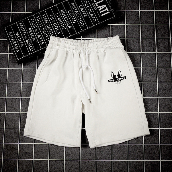 Σορτς αντρικά σε λευκό και κόκκινο με ελαστικές συνδέσεις