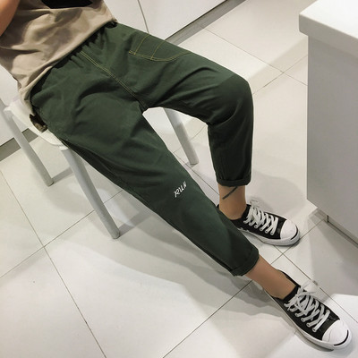 Ανδρών περιστασιακή τζιν σε μαύρο, πράσινο και μπεζ - τύπου shalwar