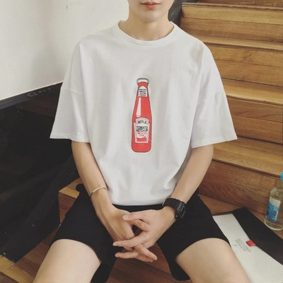 πουκάμισο Αθλητικά ανδρικά με 3/4 μανίκια σε γκρι, μαύρο και άσπρο