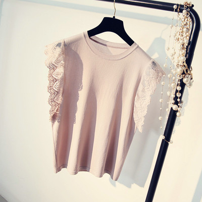 Κομψό κυρίες γιλέκο με δαντέλα και το O-σχήμα κολάρο σε διάφορα χρώματα