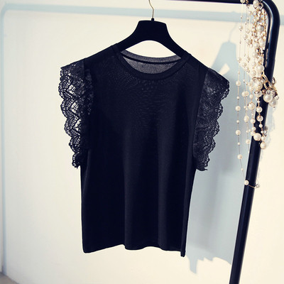 Κομψό κυρίες γιλέκο με δαντέλα και το O-σχήμα κολάρο σε διάφορα χρώματα