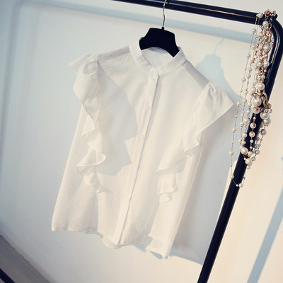 Κυρίες καλοκαίρι πουκάμισο χωρίς μανίκια σε μπεζ και μαύρο