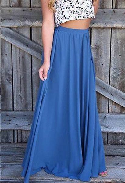 Κυρίες μακριά φούστα σε δύο χρώματα - κατάλληλο για κάθε περίσταση