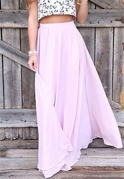 Κυρίες μακριά φούστα σε δύο χρώματα - κατάλληλο για κάθε περίσταση