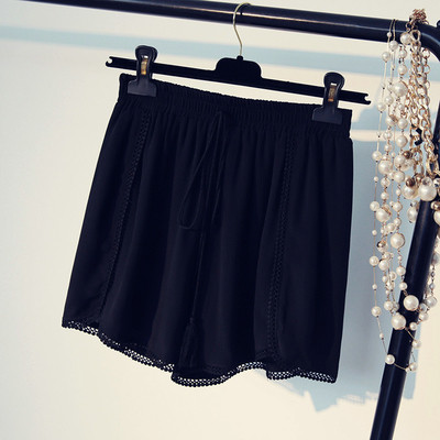 Καλοκαίρι κυρίες σορτς με υψηλή μέση σε μαύρο και άσπρο