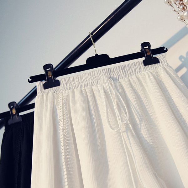 Καλοκαίρι κυρίες σορτς με υψηλή μέση σε μαύρο και άσπρο