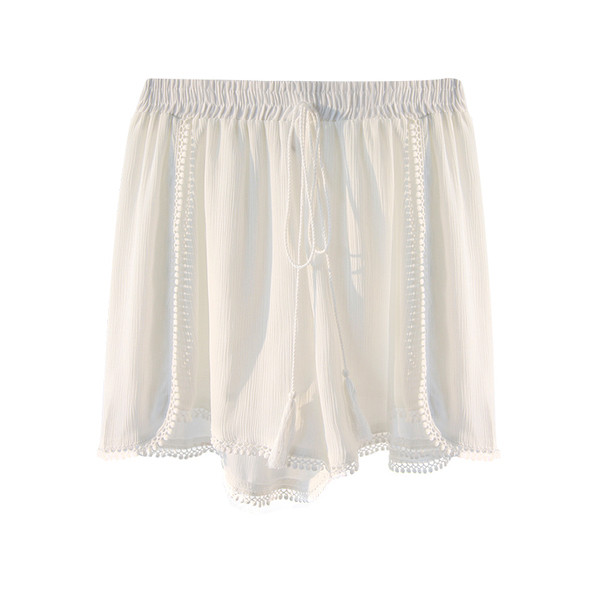 Καλοκαίρι κυρίες σορτς με υψηλή μέση σε μαύρο και άσπρο