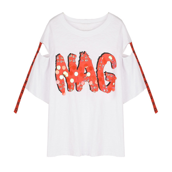 Κομψό κυρίες μπλούζα με 3/4 μανίκια στο φως, το χρώμα nadisi