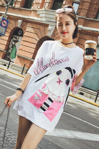 Γλυκό κυρίες Ζακέτα με 3/4 μανίκια και διακόσμηση λαγουδάκι