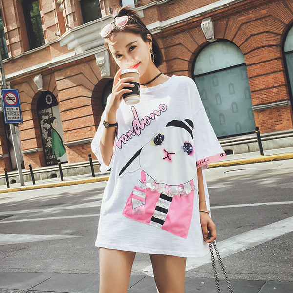 Γλυκό κυρίες Ζακέτα με 3/4 μανίκια και διακόσμηση λαγουδάκι