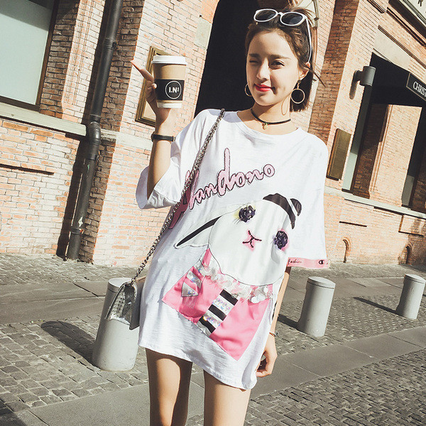 Γλυκό κυρίες Ζακέτα με 3/4 μανίκια και διακόσμηση λαγουδάκι