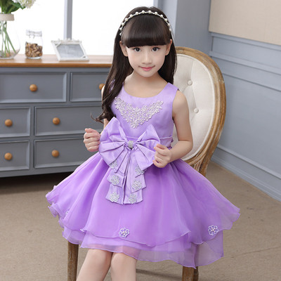 Φορέματα παιδικά για κορίτσια με dantelka και διάφορα χρώματα ροζ και μωβ