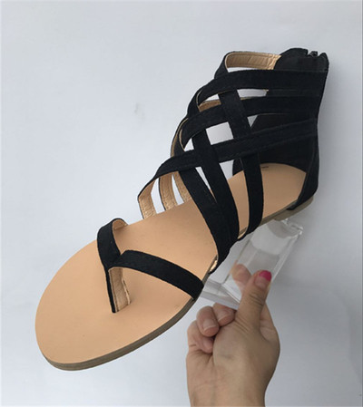 Ενδιαφέρουσες κυρίες σανδάλια ρωμαϊκού τύπου - 2 χρώματα