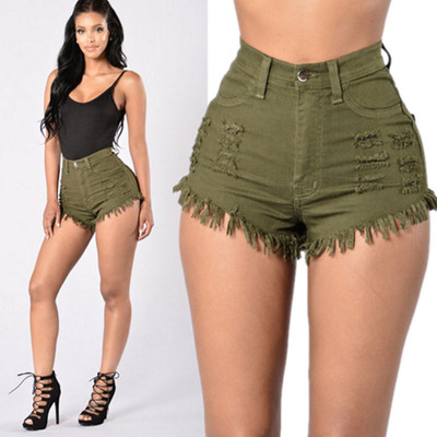 Σύντομη κυρίες παντελόνι κατάλληλο για ζωή σε διάφορα χρώματα και σκισμένα