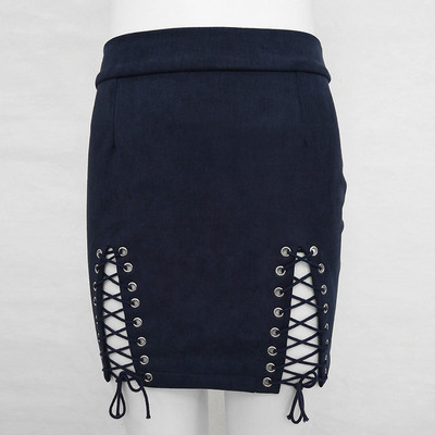 απομίμηση σουέτ σε διάφορα χρώματα, με συνδέσμους - φούστα σέξι κυρίες