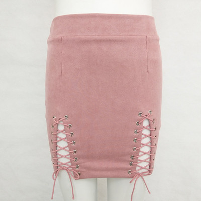 απομίμηση σουέτ σε διάφορα χρώματα, με συνδέσμους - φούστα σέξι κυρίες