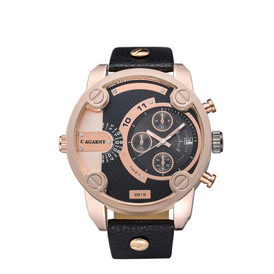 Μοντέρνο ανδρικό ρολόι με δερμάτινη αλυσίδα - 5 χρώματα