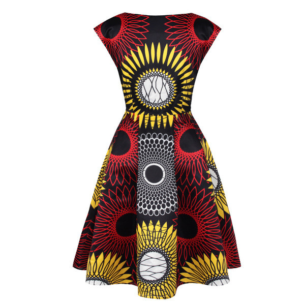 Πολύ φρέσκα και μοντέρνα κυρίες κοντό φόρεμα με 3D εκτύπωσης