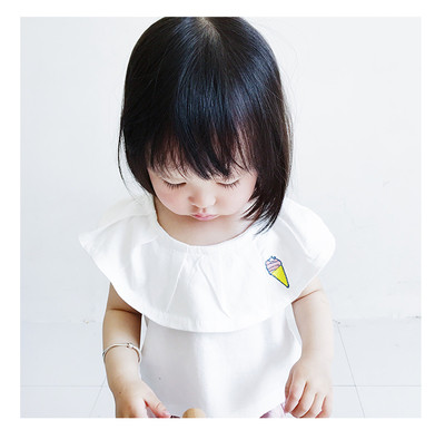 Детска блуза в бял и розов цвят за момичета