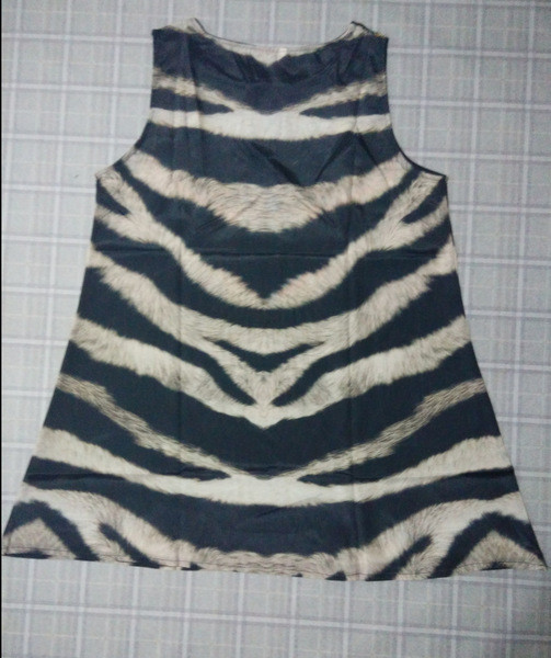 Κομψό κυρίες κοντό φόρεμα με ρίγες τίγρη