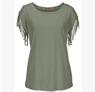 Μεγάλη βαμβακερό πουκάμισο ήμι-μανίκι των κροσσών