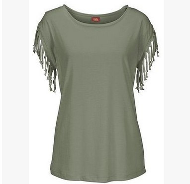 Μεγάλη βαμβακερό πουκάμισο ήμι-μανίκι των κροσσών