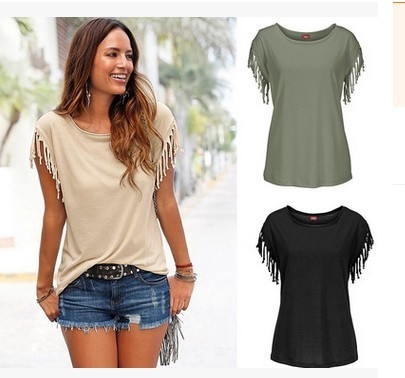 Μεγάλη βαμβακερό πουκάμισο ήμι-μανίκι των κροσσών