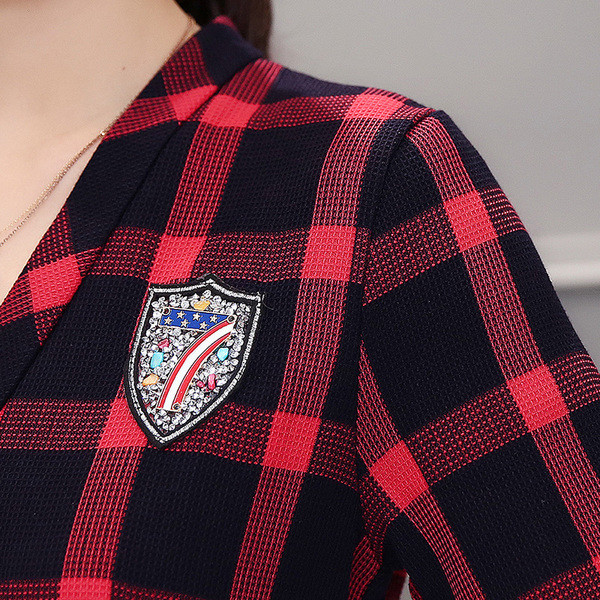 Κυρίες καρό καθημερινό φόρεμα πολύ κομψό