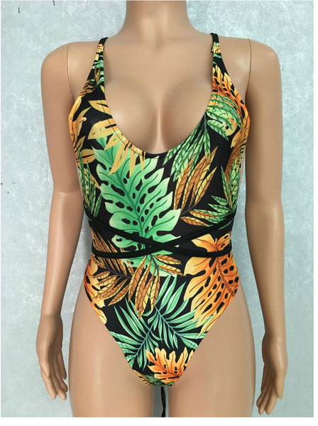 Σούπερ φρέσκα κυρίες όλα σε ένα μαγιό με φωτεινά χρώματα και συνδέσεις