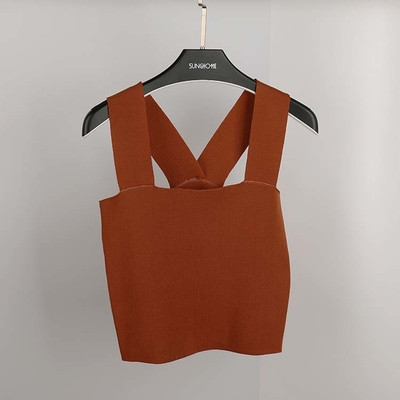 Κομψό κυρίες μπόντζο πουκάμισο με σταυρωμένα τα λουριά σε διάφορα χρώματα