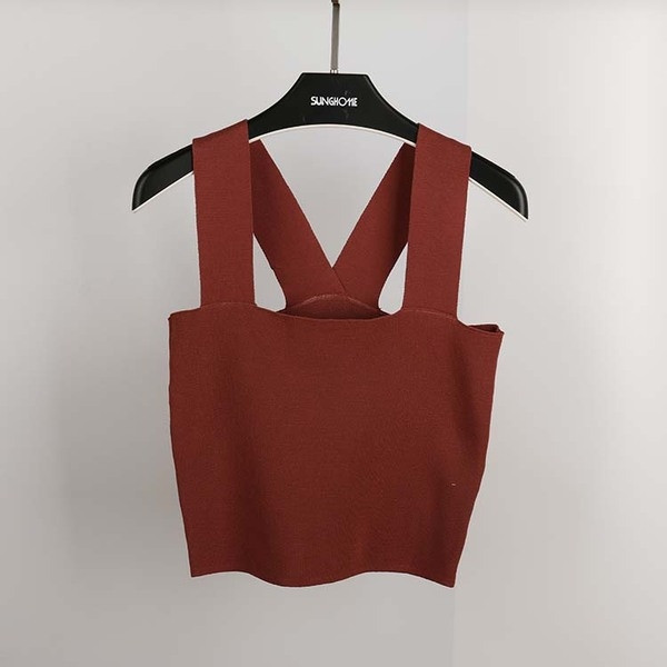 Κομψό κυρίες μπόντζο πουκάμισο με σταυρωμένα τα λουριά σε διάφορα χρώματα