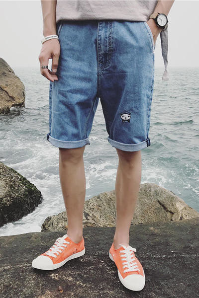 Αντρικά σύντομο τζιν παντελόνι σε μπλε freestyle