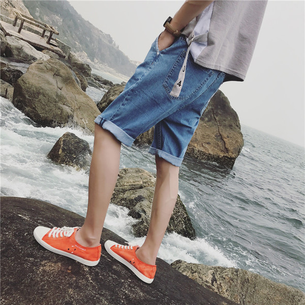 Αντρικά σύντομο τζιν παντελόνι σε μπλε freestyle