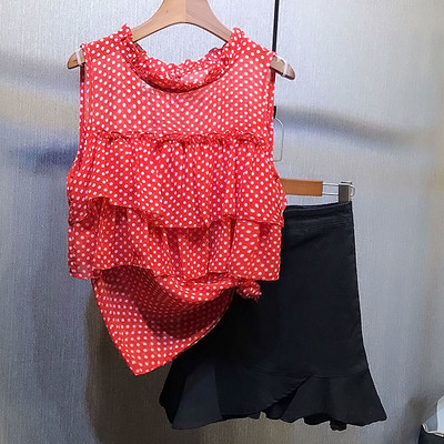 μπλούζα Καλοκαίρι κυρίας - ελαφρώς ημιδιαφανές, κίτρινο, κόκκινο, άσπρο και μαύρο