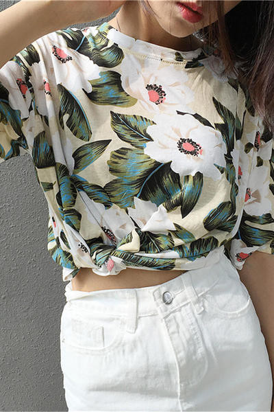 Φρέσκα Κυρίες Μπλούζα 3/4 μανίκι floral