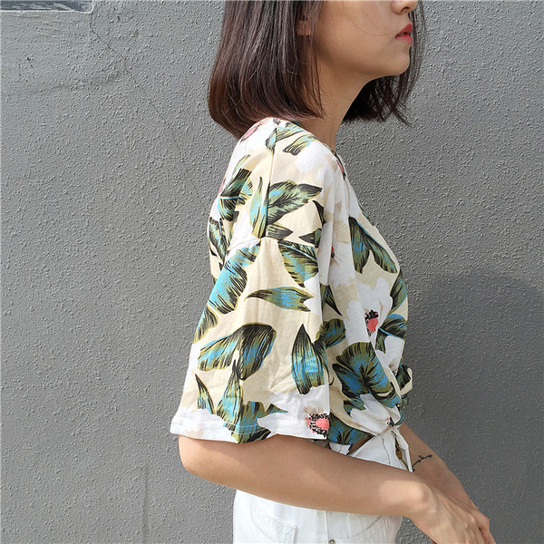 Φρέσκα Κυρίες Μπλούζα 3/4 μανίκι floral