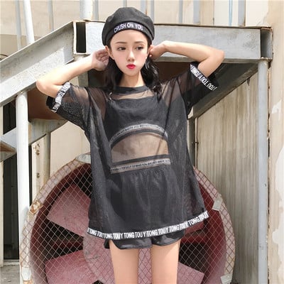 Κομψό κυρίες σετ 3 μέρη σε μαύρο χρώμα