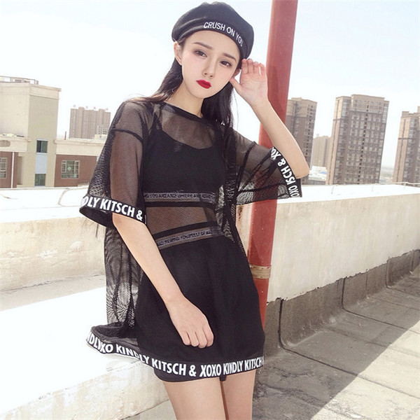 Κομψό κυρίες σετ 3 μέρη σε μαύρο χρώμα